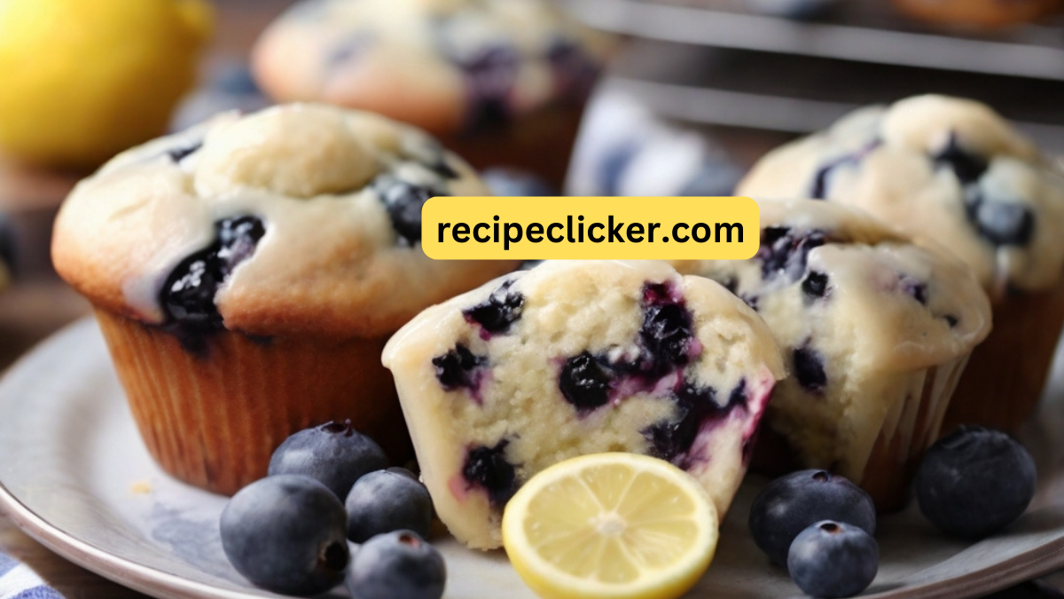 Fluffy Blueberry Muffins with Lemon recipeclicker.com