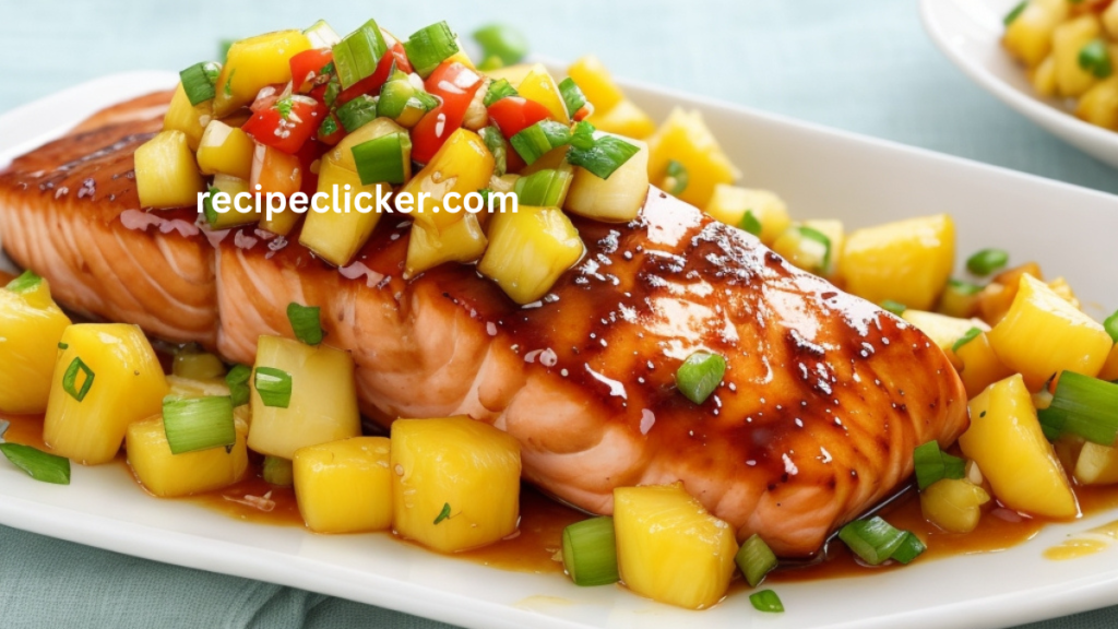 Teriyaki Glazed Salmon with Pineapple Salsa