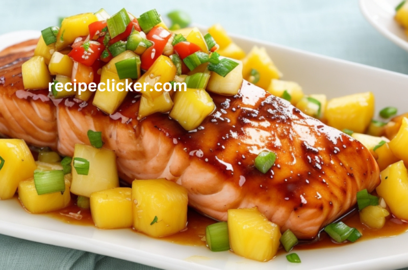 Teriyaki Glazed Salmon with Pineapple Salsa